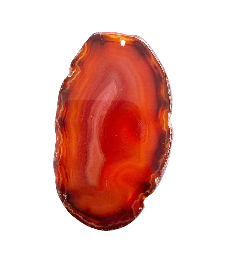 Orange Agate Pendant Slice, 1pc