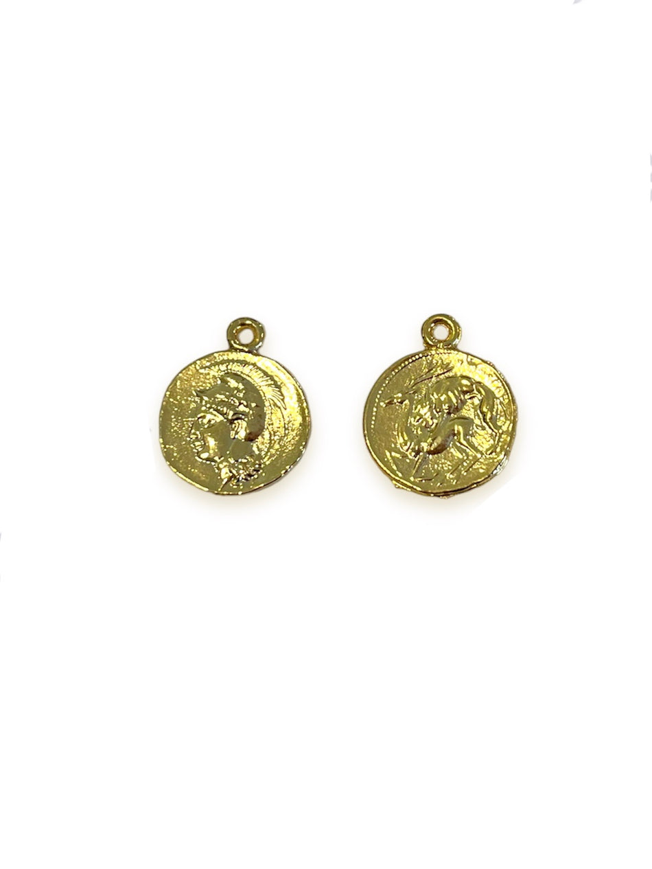 Gold Filled Coin Pendant, 1pc