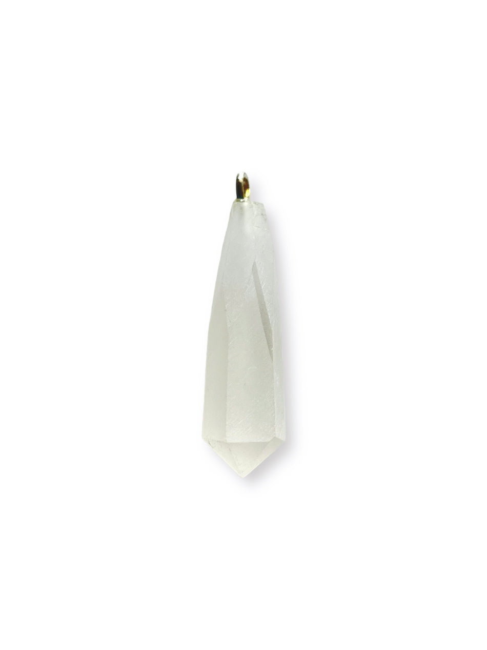 Matte Quartz Pendant, 1pc