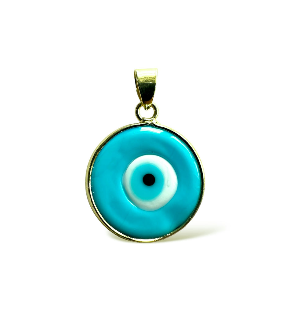 Crystal Evil Eye Pendant 20mm, 1pc