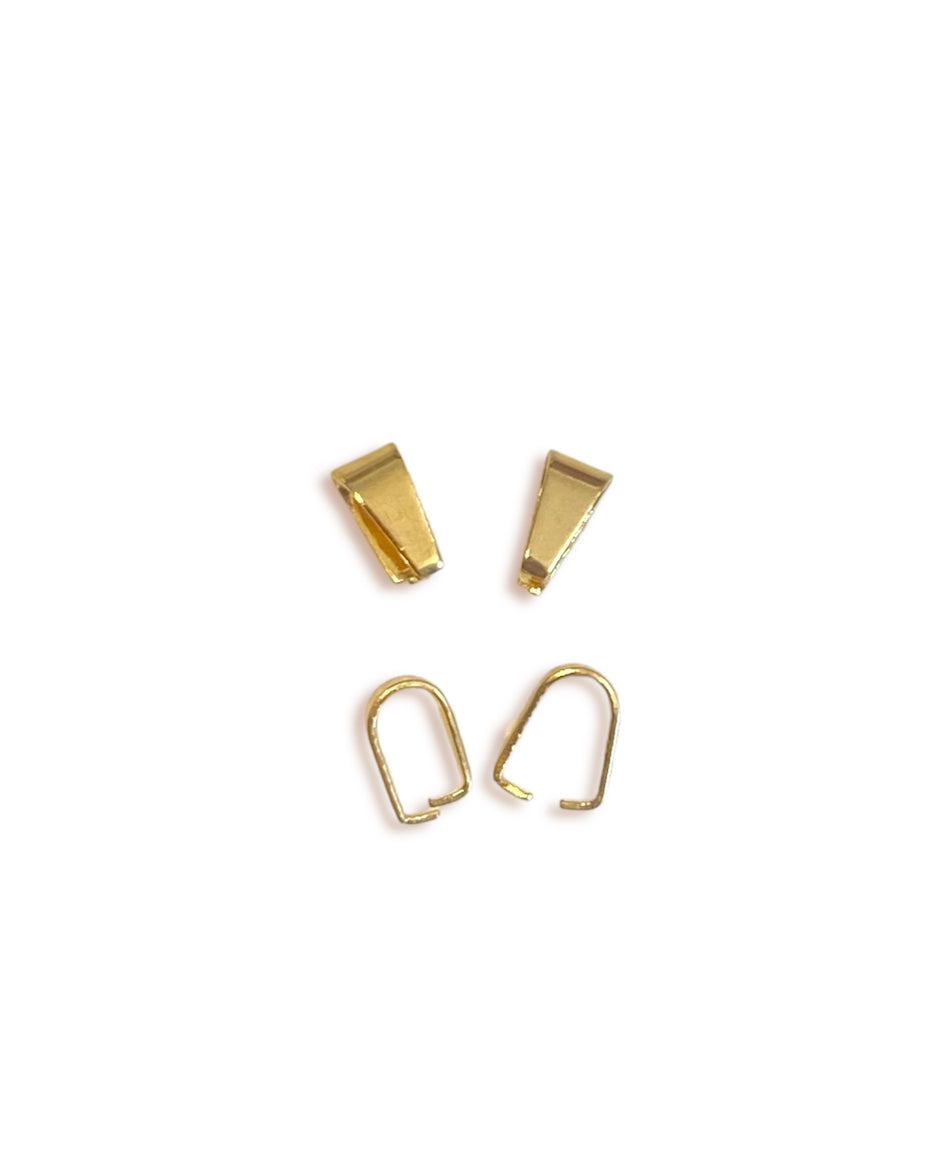Stainless Steel Gold Bail, 2pcs