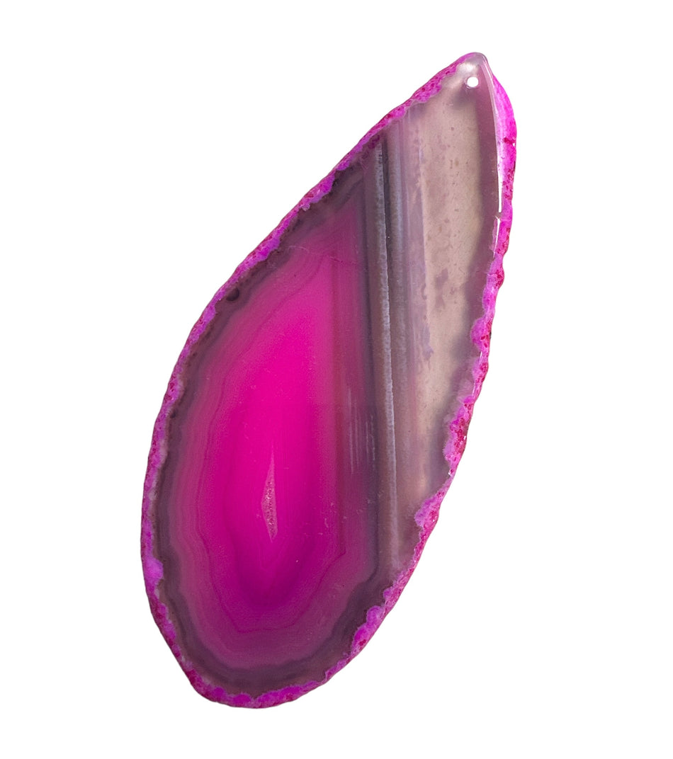 Pink Agate Pendant Slice, 1pc