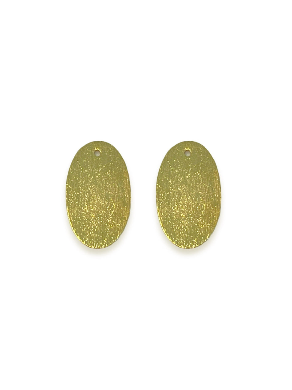 Gold-Filled Oval Flat Pendant, 2pcs