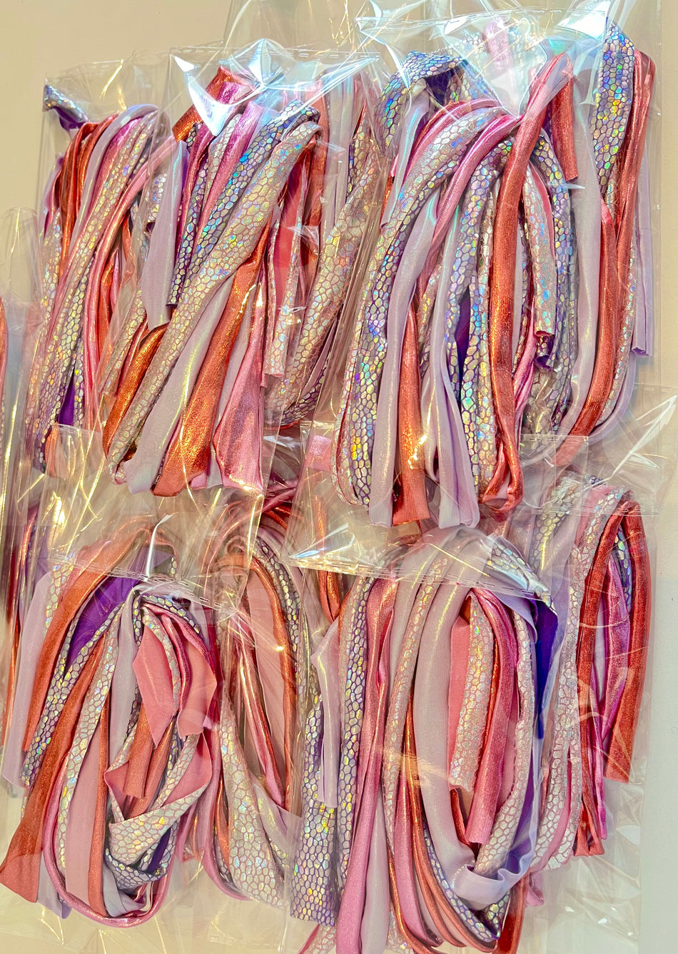 Mix Lycra Metallic cords, 5 Yards