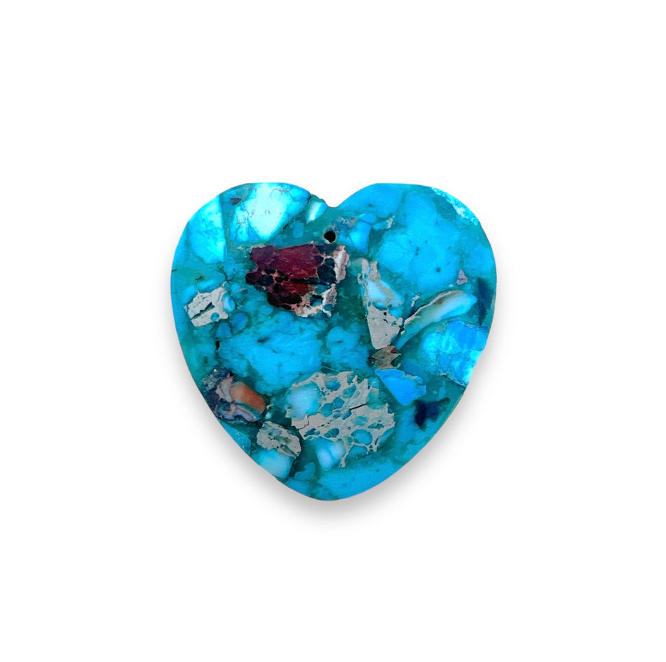 Turquoise Jasper Heart, 1pc