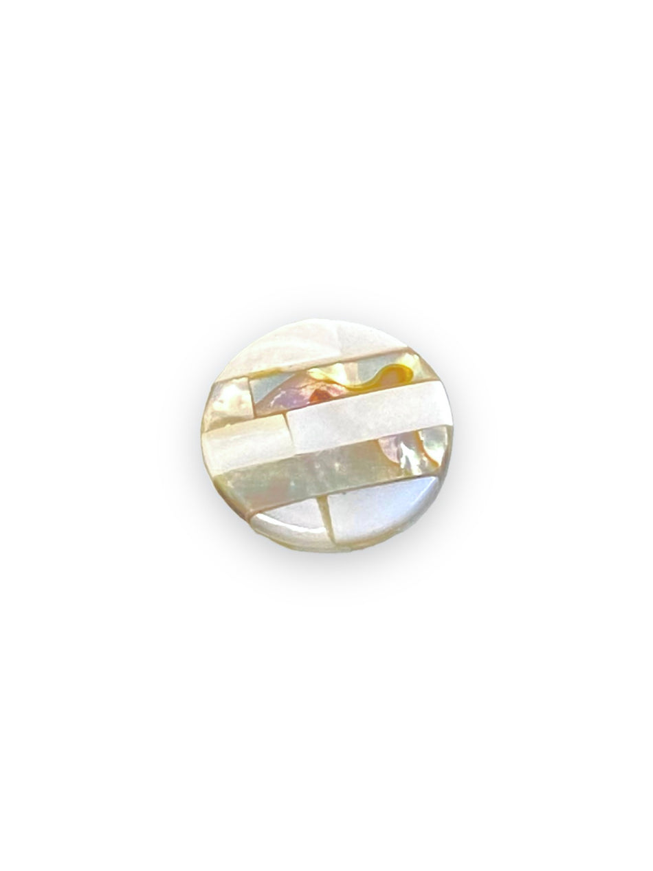 Flat Round Shell Bead, 1pc