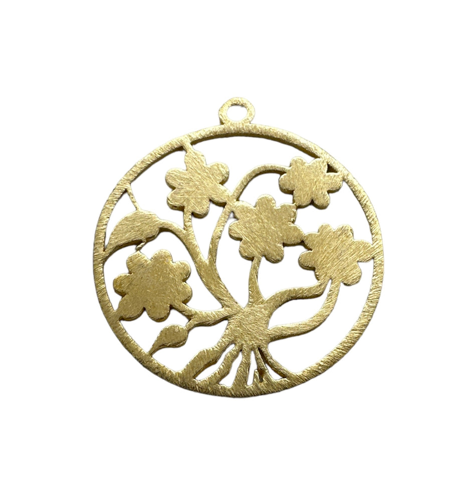 Gold-Filled Flower Pendant, 1pc