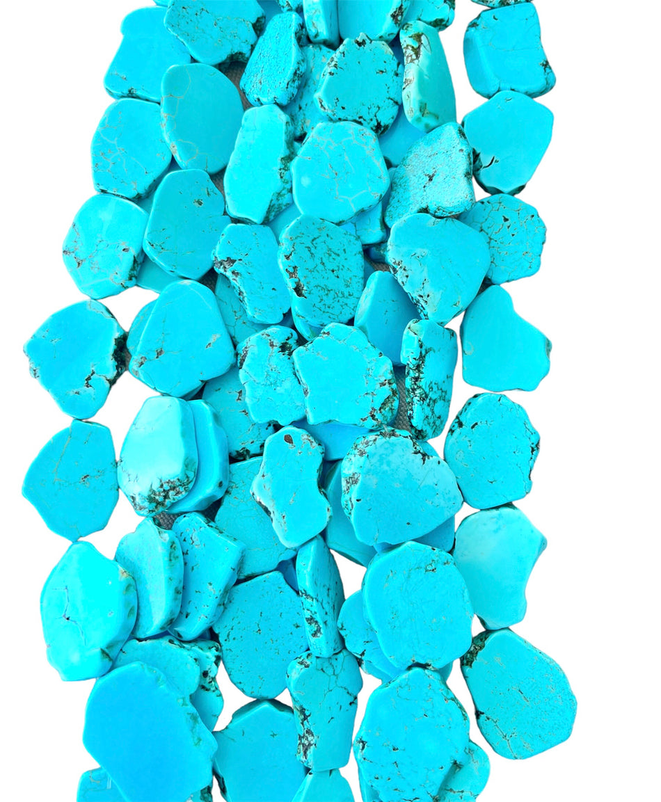 Howlite Turquoise 40-45mm, Strand