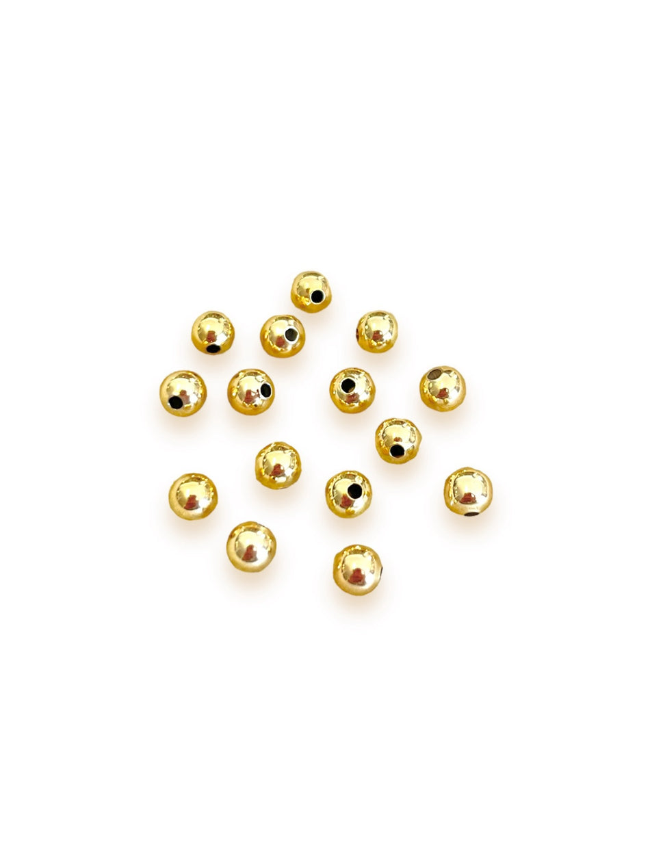 Gold Filled Round Spacer Beads 5mm, 15pcs