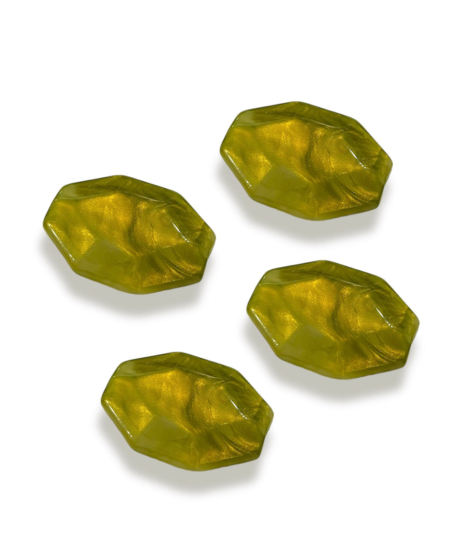Octagon Plastic Beads, 4pcs