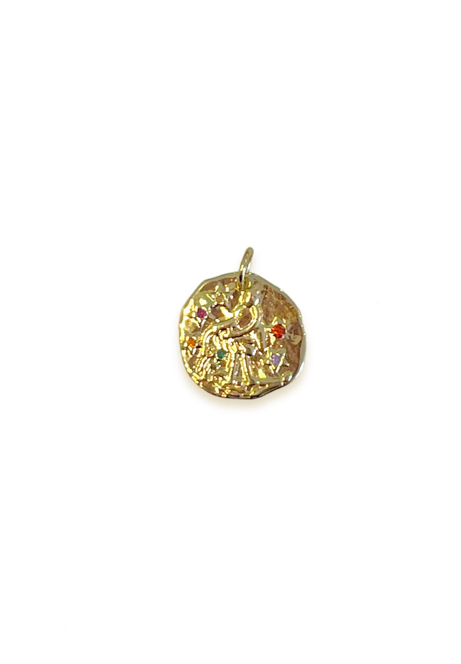 Gold Filled Zirconia Pendant 15mm, 1pc