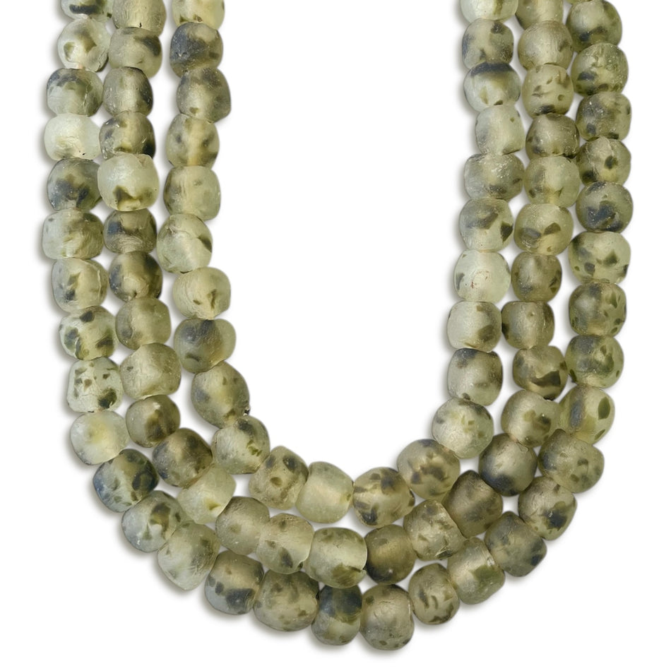 Round African Glass Bead Strand, 16mm
