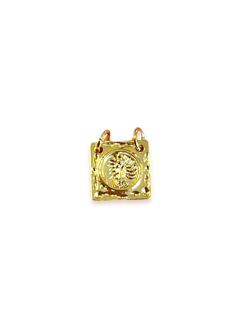 Gold Filled Square Pendant 12mm, 2pcs