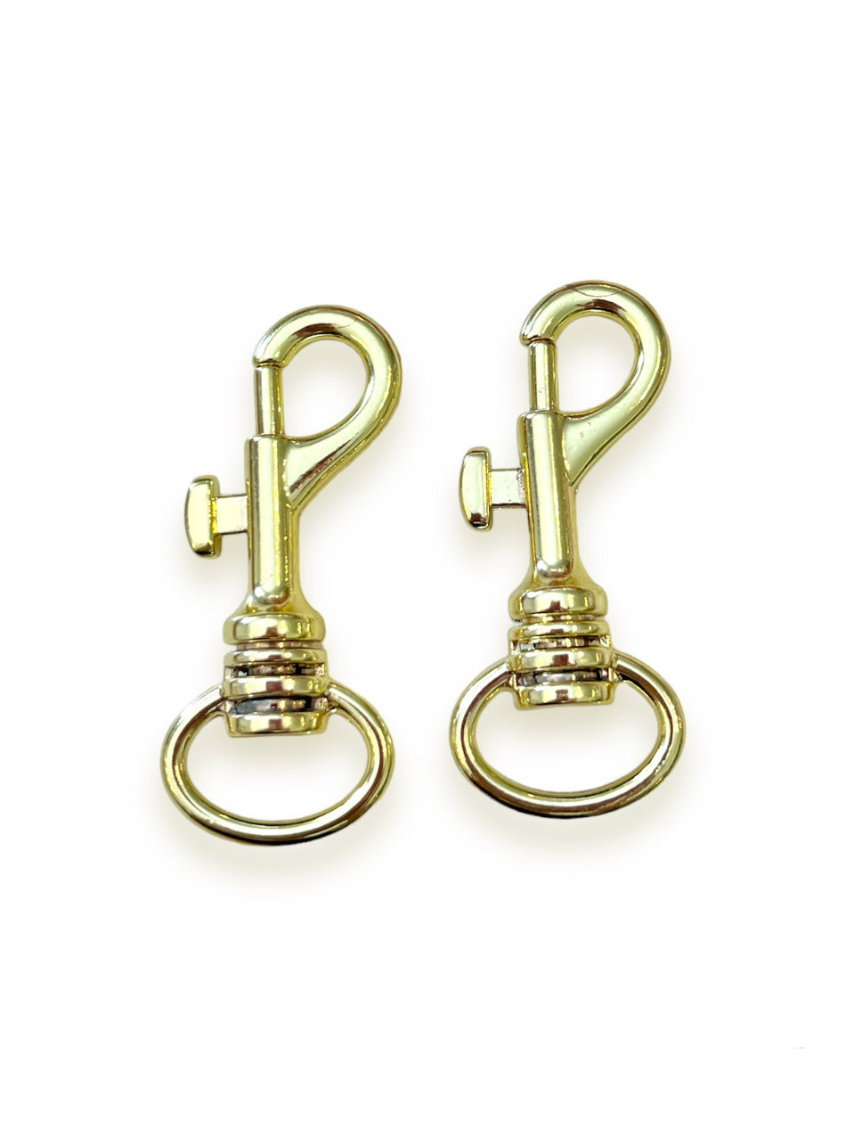 Gold Plated Clasp, 2pcs