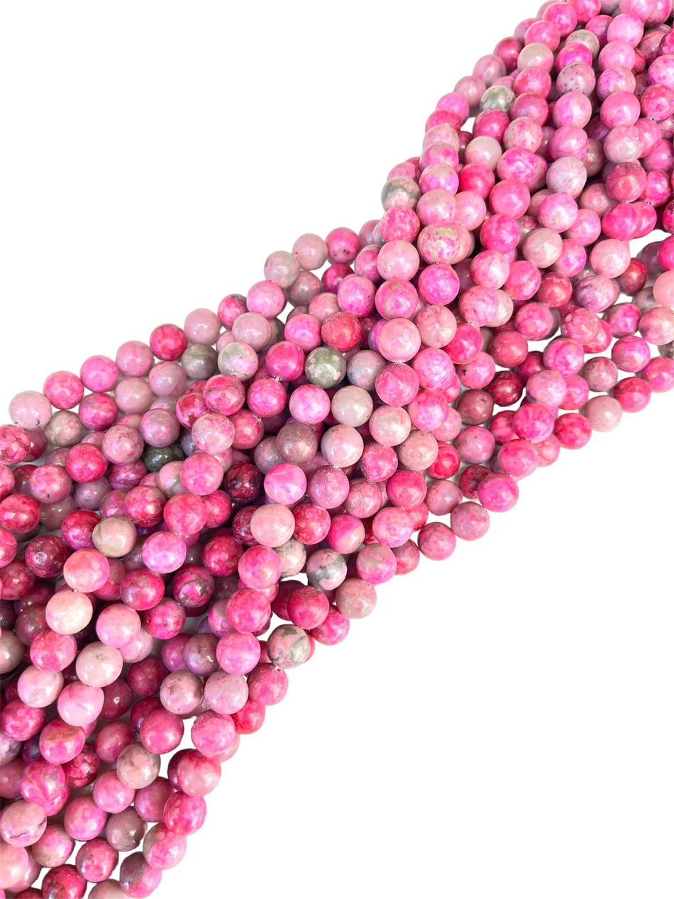 Fuchsia Howlite Strand