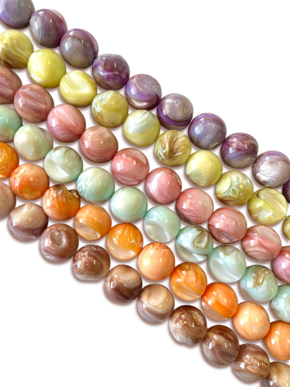 Round Shell Bead Strand, 16mm