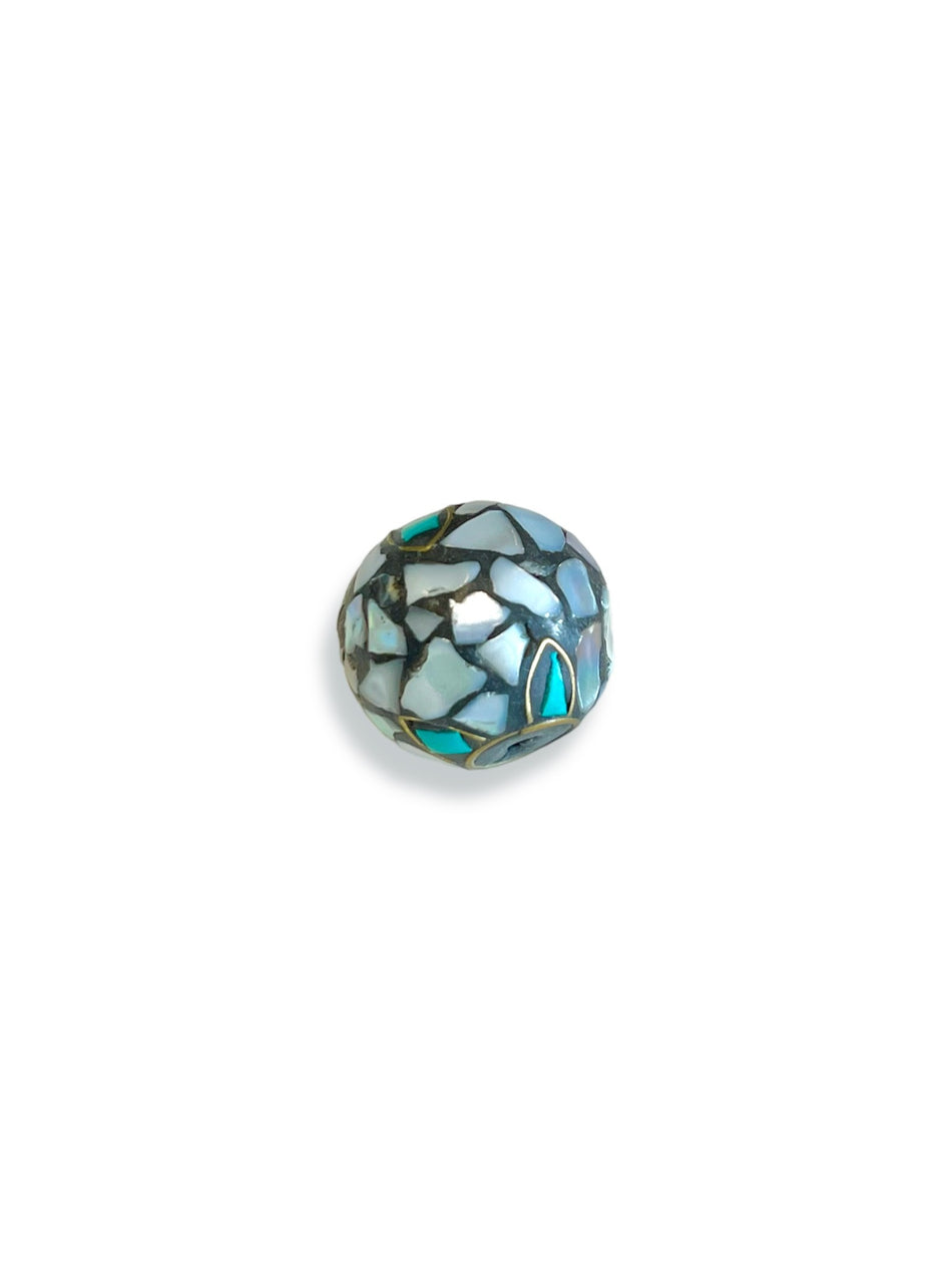 Mosaic Shell Round Focal, 1pc