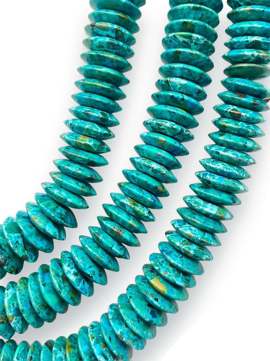 Rondelle Turquoise Gemstone Strand, 18mm