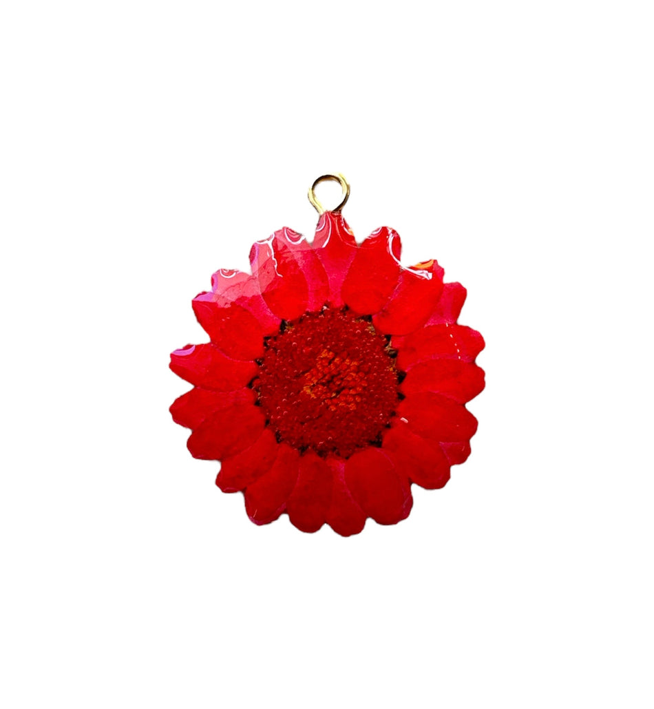 Small Natural Flower Pendant 1inch, 1pc