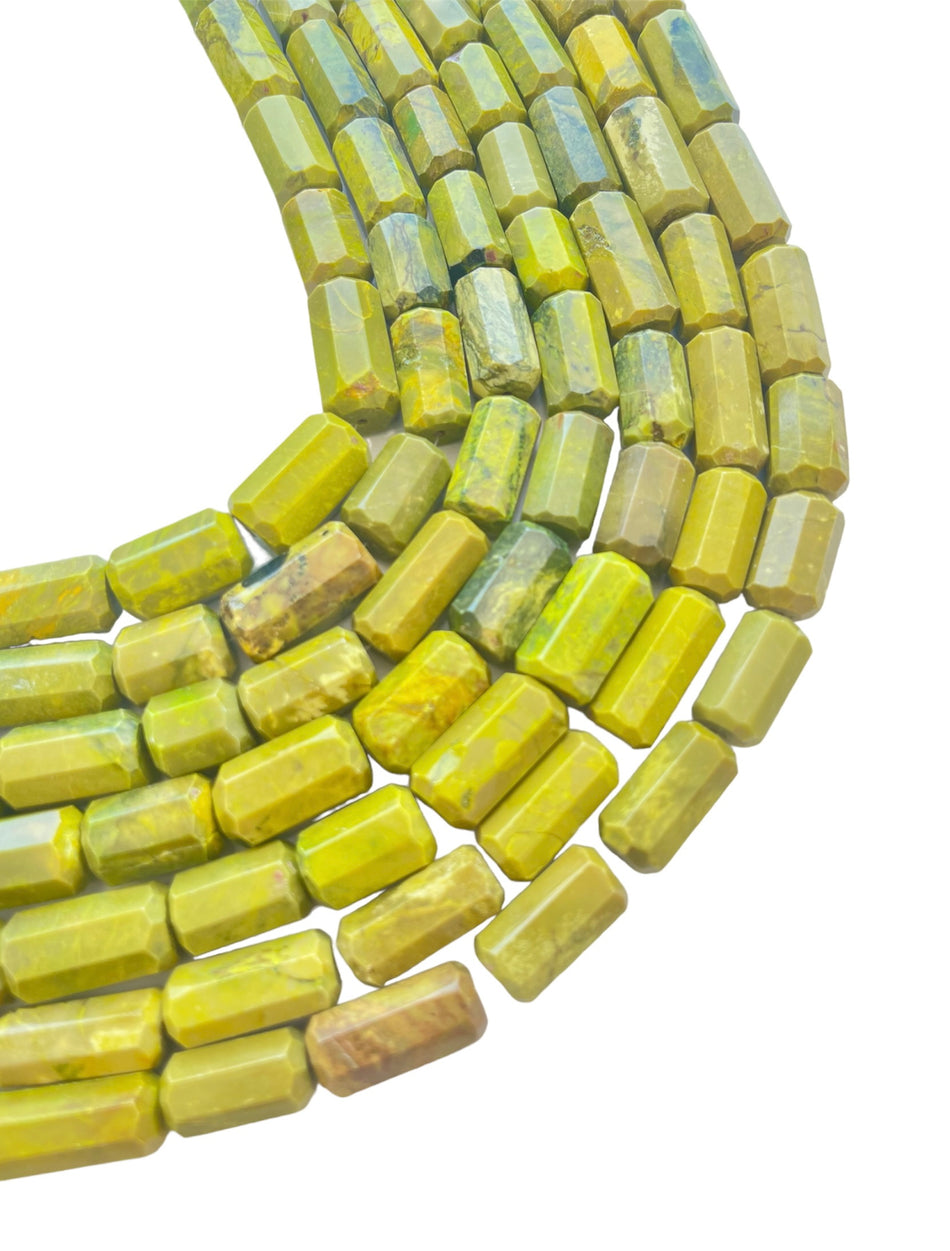 Howlite Green Tube 20mm, Strand