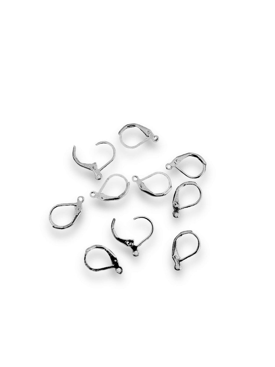 Stainless Steel Silver Hook Earrings, 4 Pairs