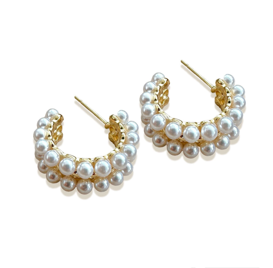 Gold-Filled Pearl Hoop Earring, 1 pair