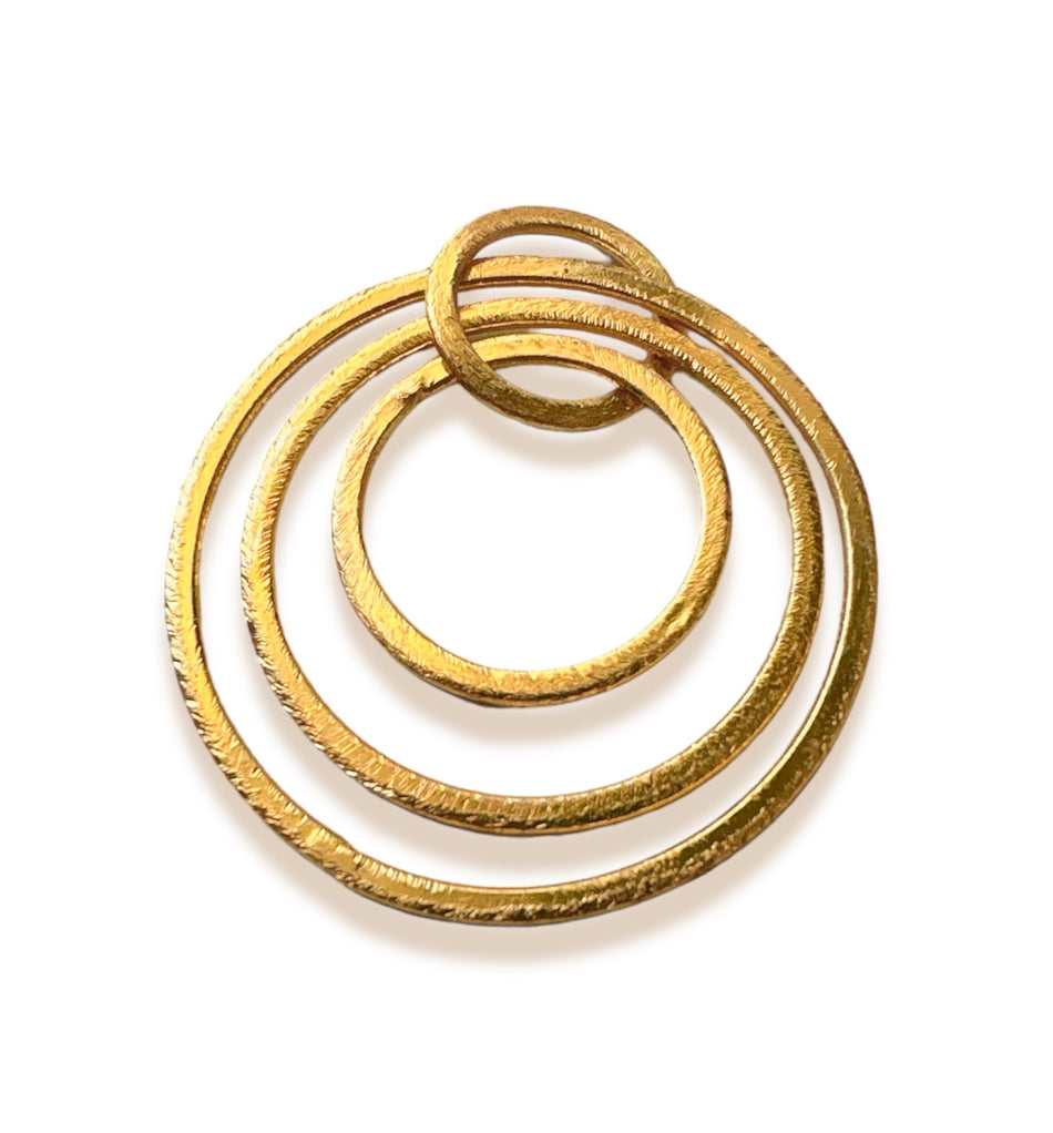 Gold-Filled 4 Hoop Pendant 45mm, 2pcs