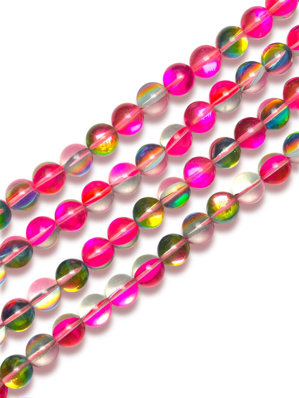 Pink Multicolor Tornasol Crystal Strand