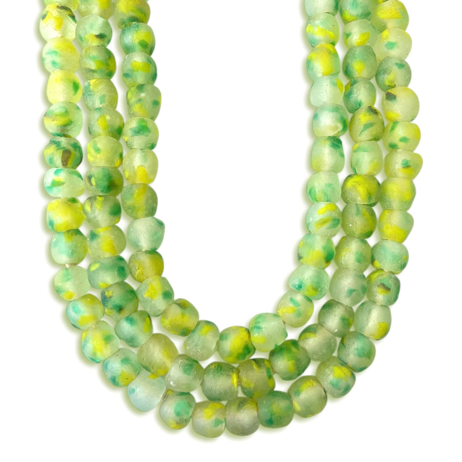 Round African Glass Bead Strand, 16mm