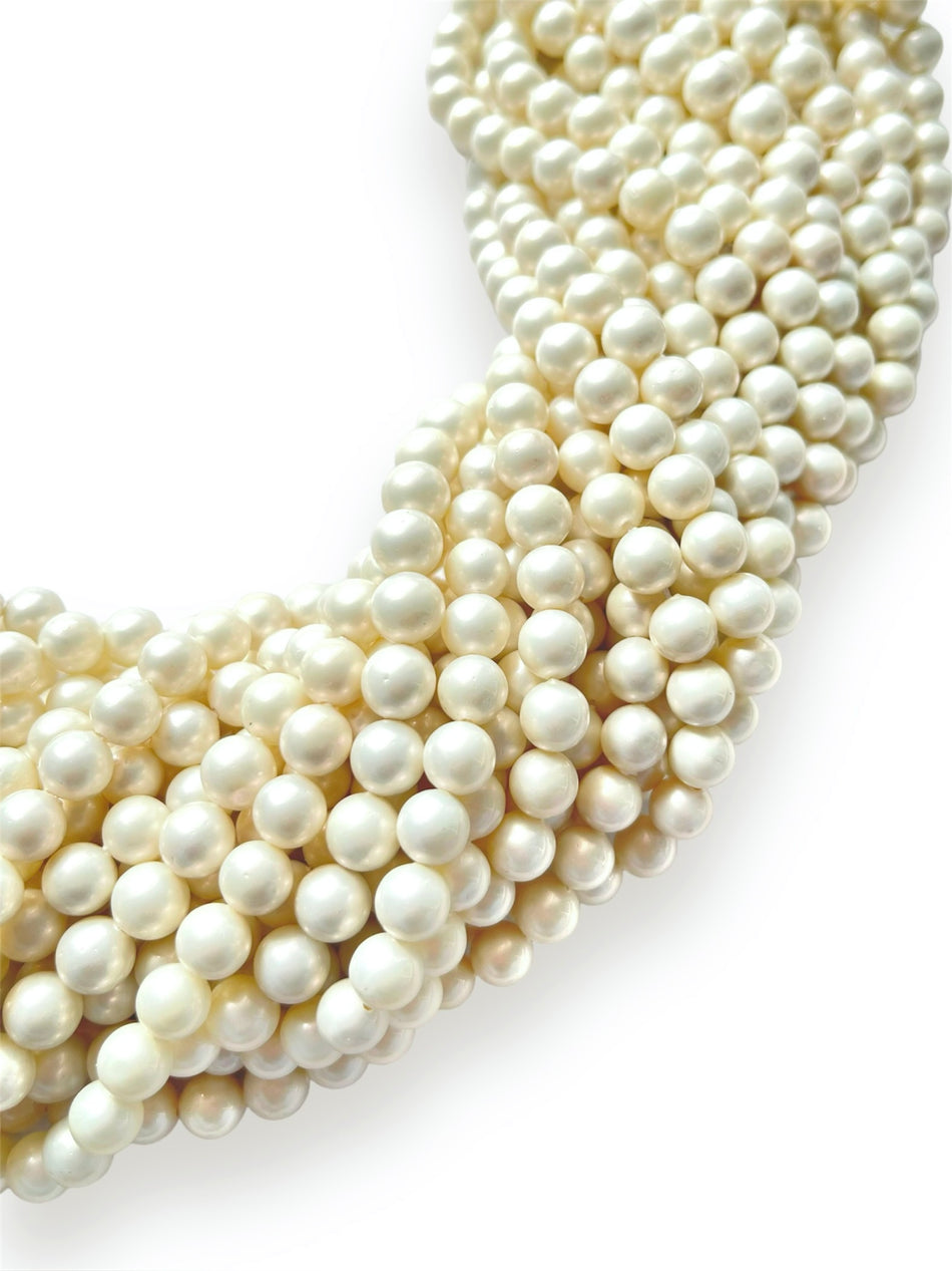 Shell White Round Pearl Strand