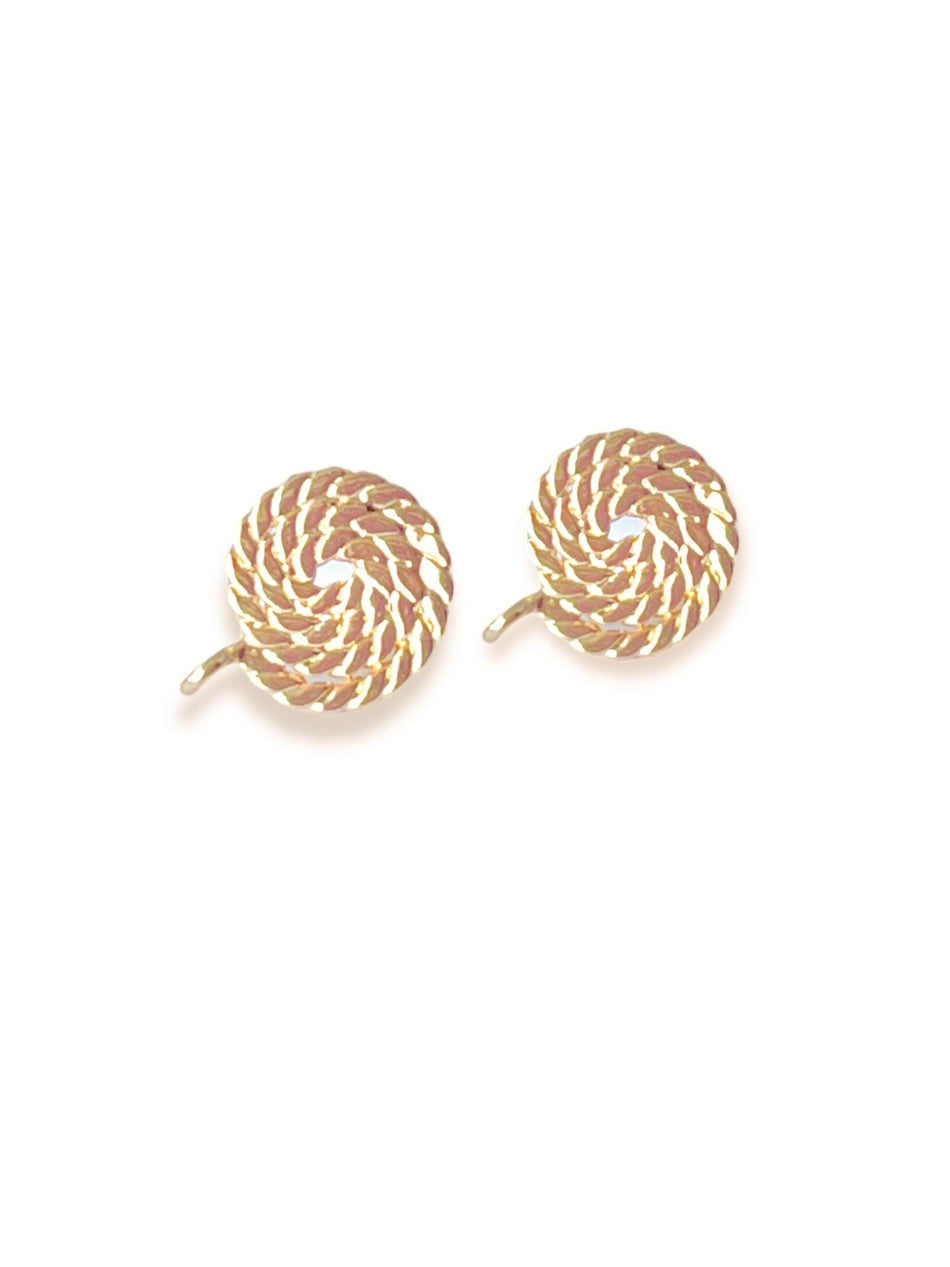 Gold Filled Spiral Stud Earrings, 1 Pair