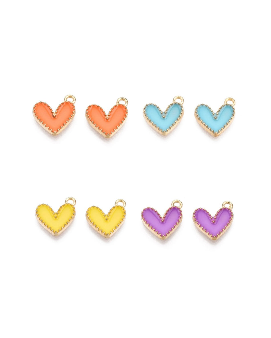 Gold-Filled Heart Pendants 14mm, 10pcs