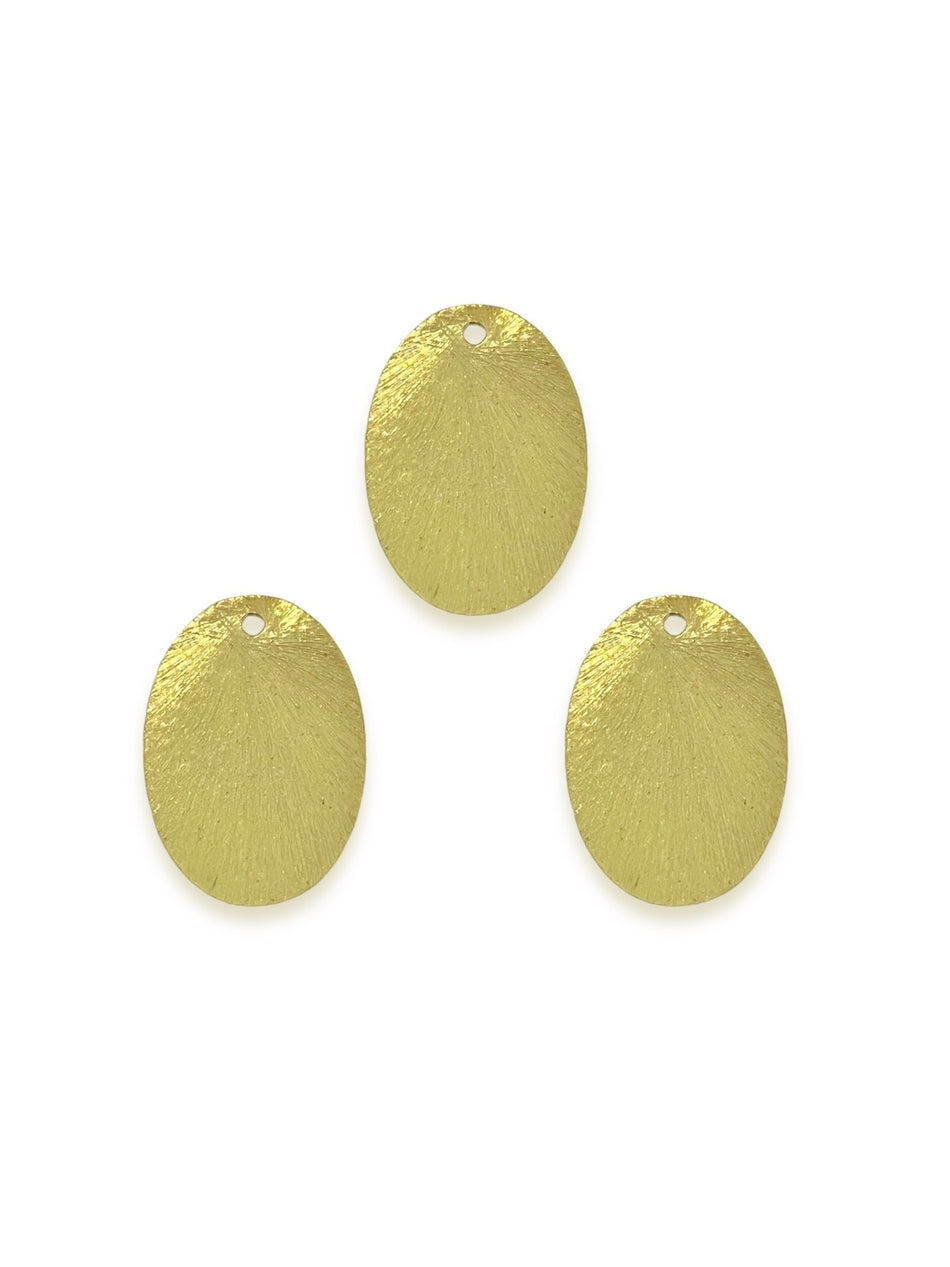 Gold-Filled Oval Pendant, 3pcs