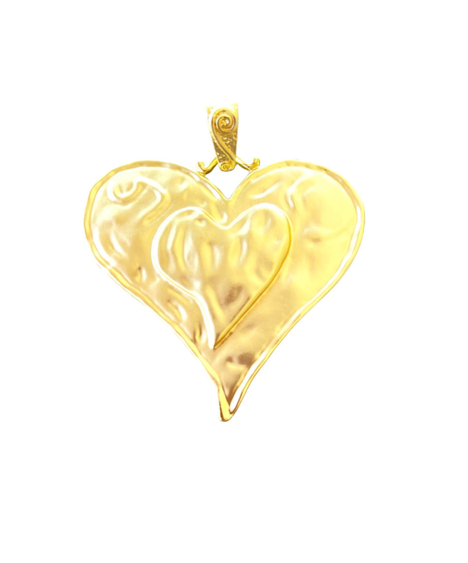 Gold Large Heart Pendant
