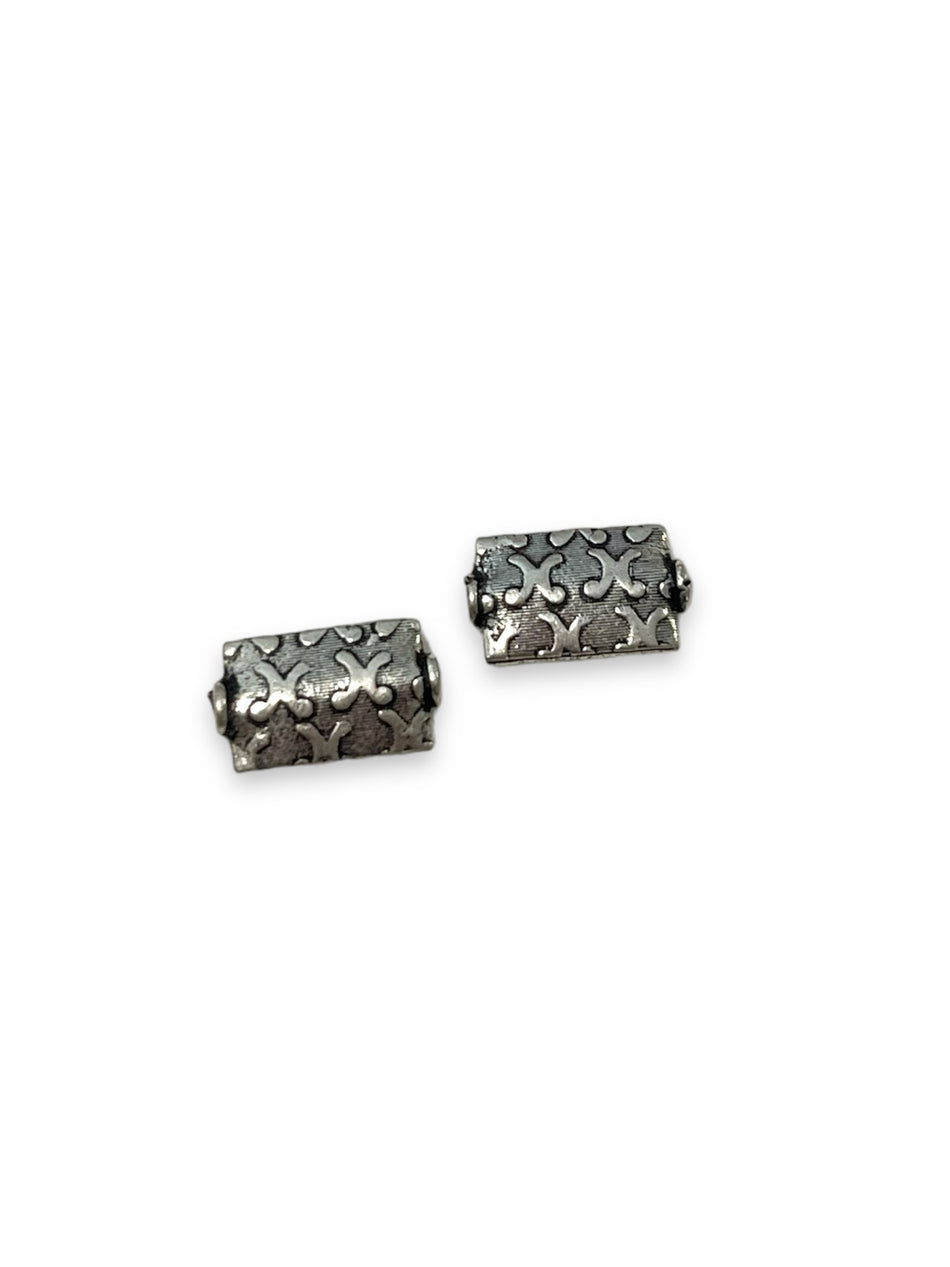 Silver Rectangular Spacer, 2pcs