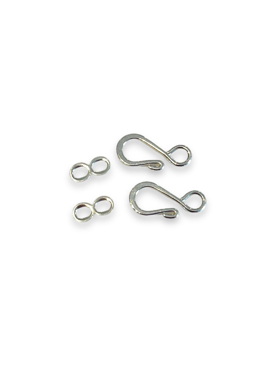 Silver Filled Clasp, 4pcs