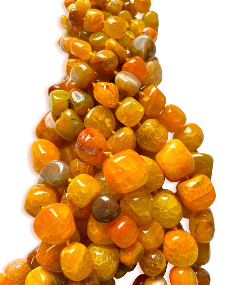 Chunk Bead Agate Strand, 12-30mm