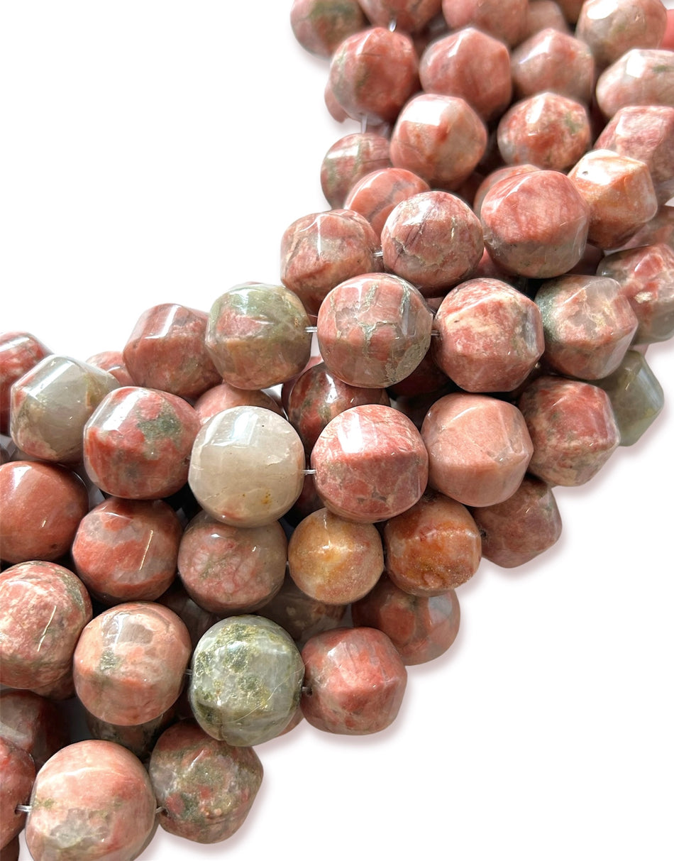 Pink Faceted Round Bead Gemstone Strand, 20mm