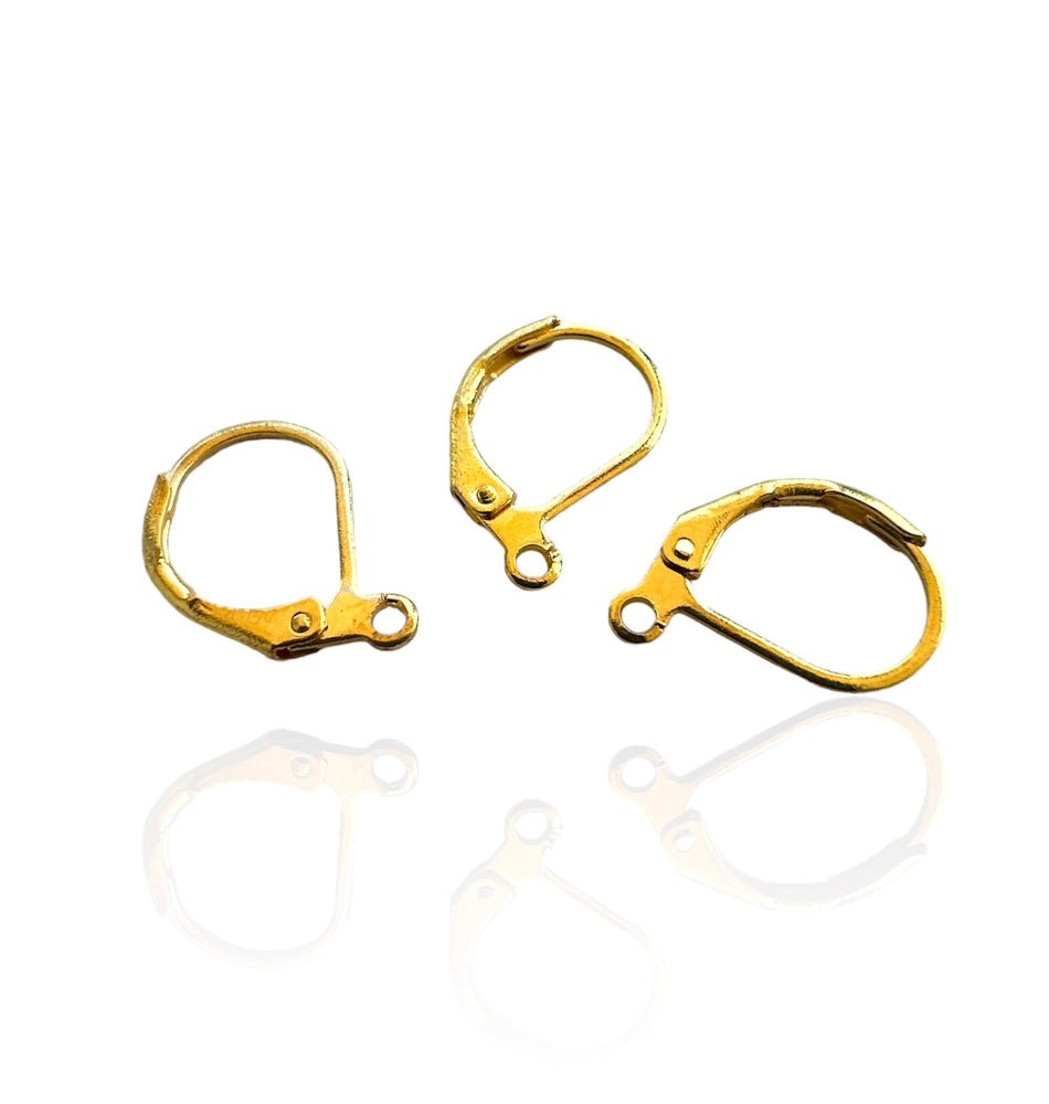 Gold Earring Clasp, 6pcs