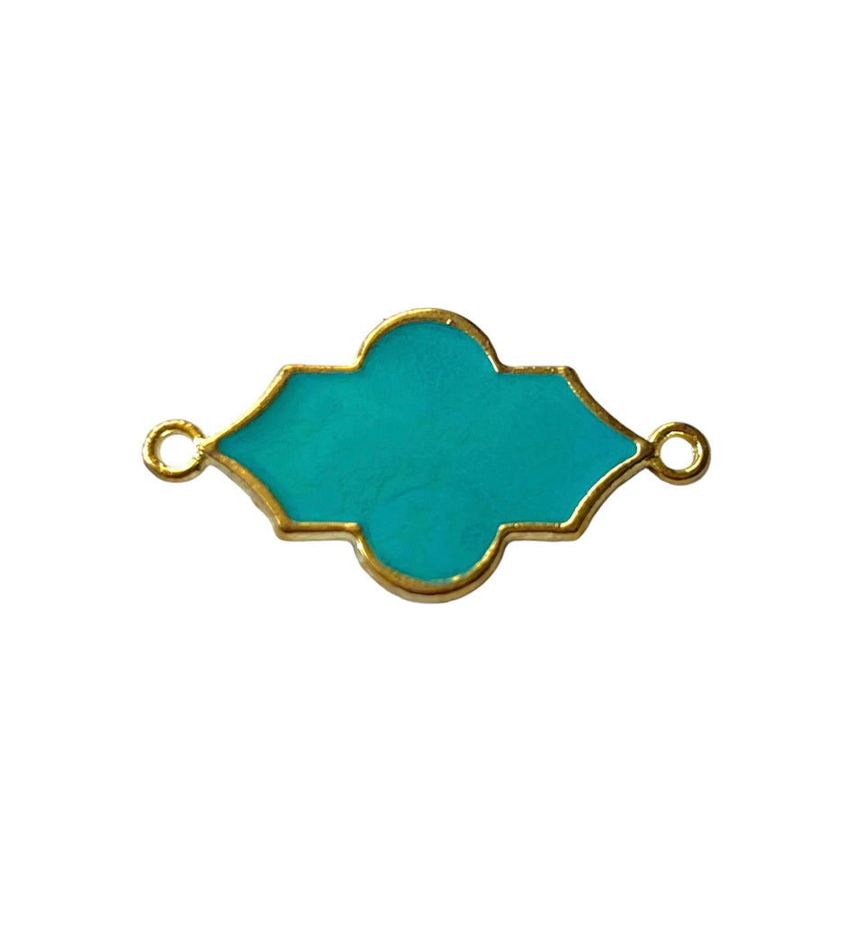 Turquoise Charm Connector, 1pc