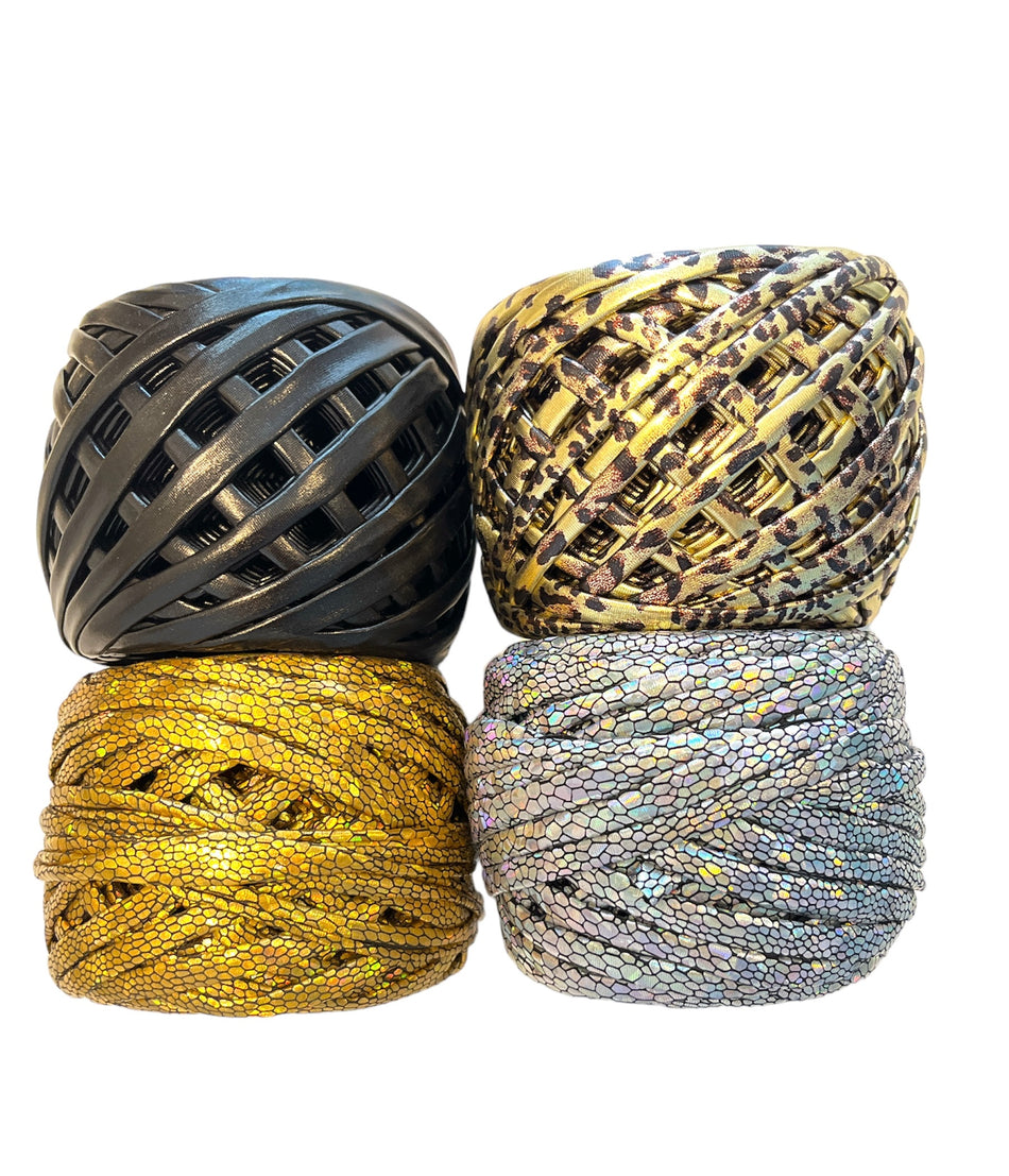 Mix Lycra Metallic cord, 4 Yards