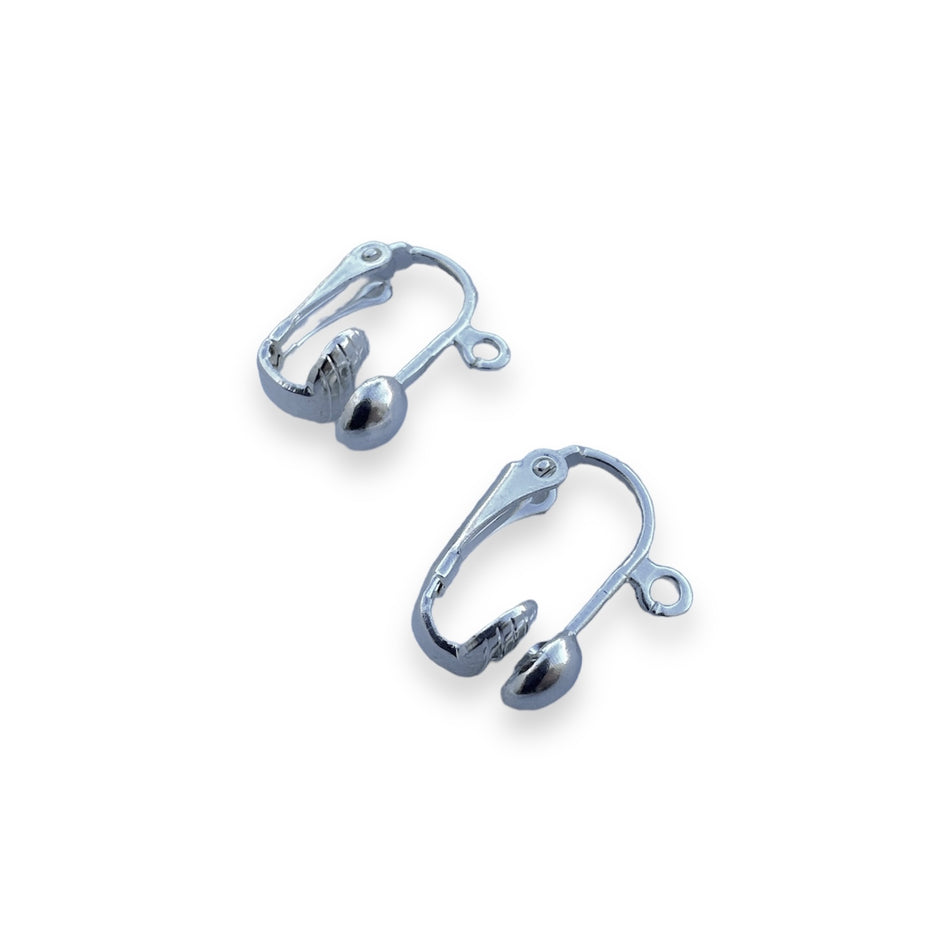 Silver Earring Clip, 6pcs