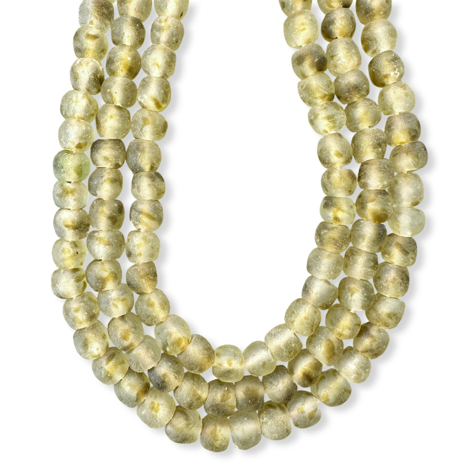 Round African Glass Bead Strand, 16mm