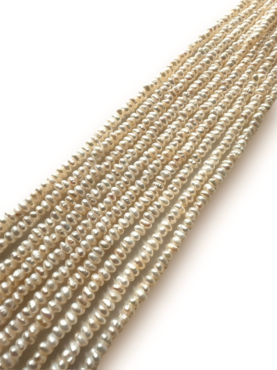 Freshwater Rondelle Pearl Strand