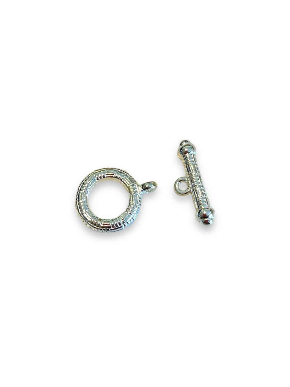 Silver Filled Toggle Closure, 2pcs