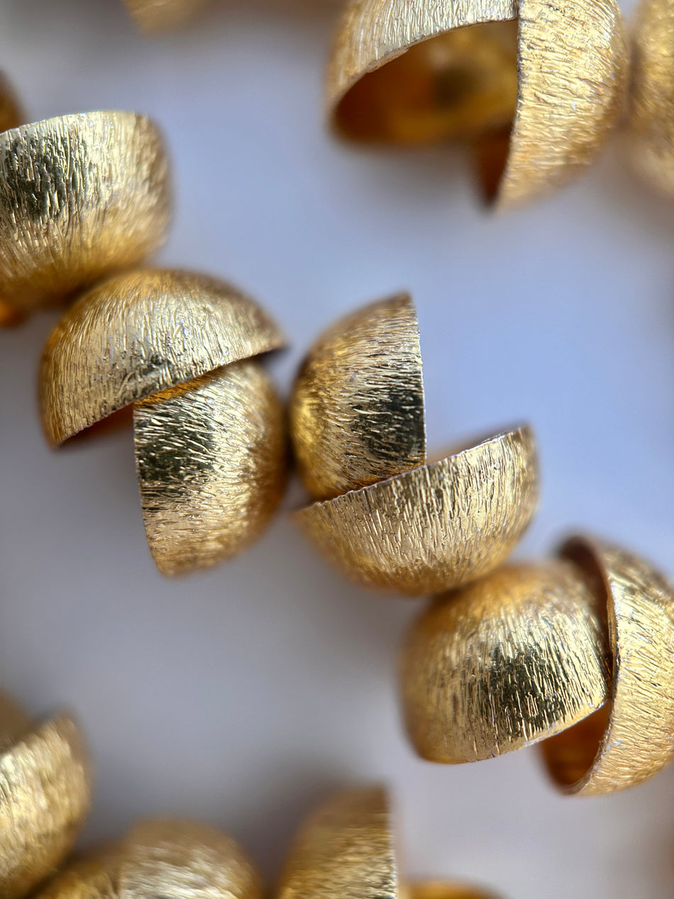 Gold-Filled Round Bead Caps 12mm, 1 strand