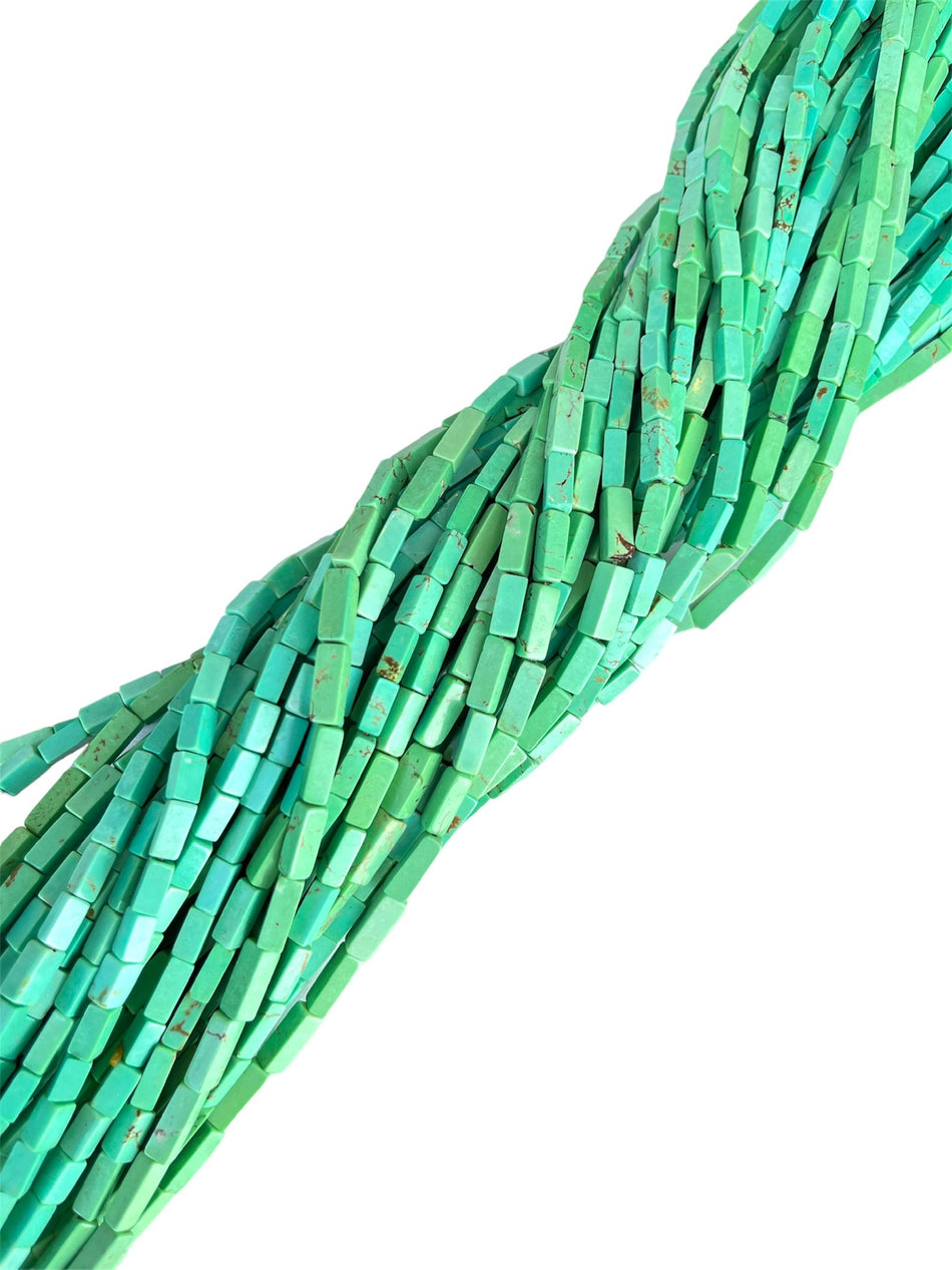 Tubular Green Howlite Strand