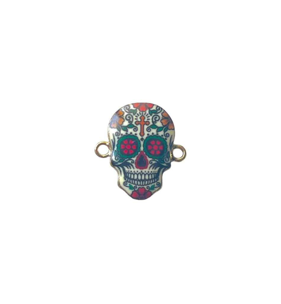 Colorful Skull Connector, 1pc