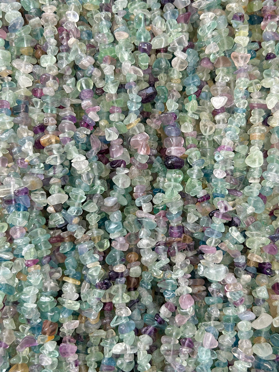 Fluorite Chip Bead Strand, 6-8mm