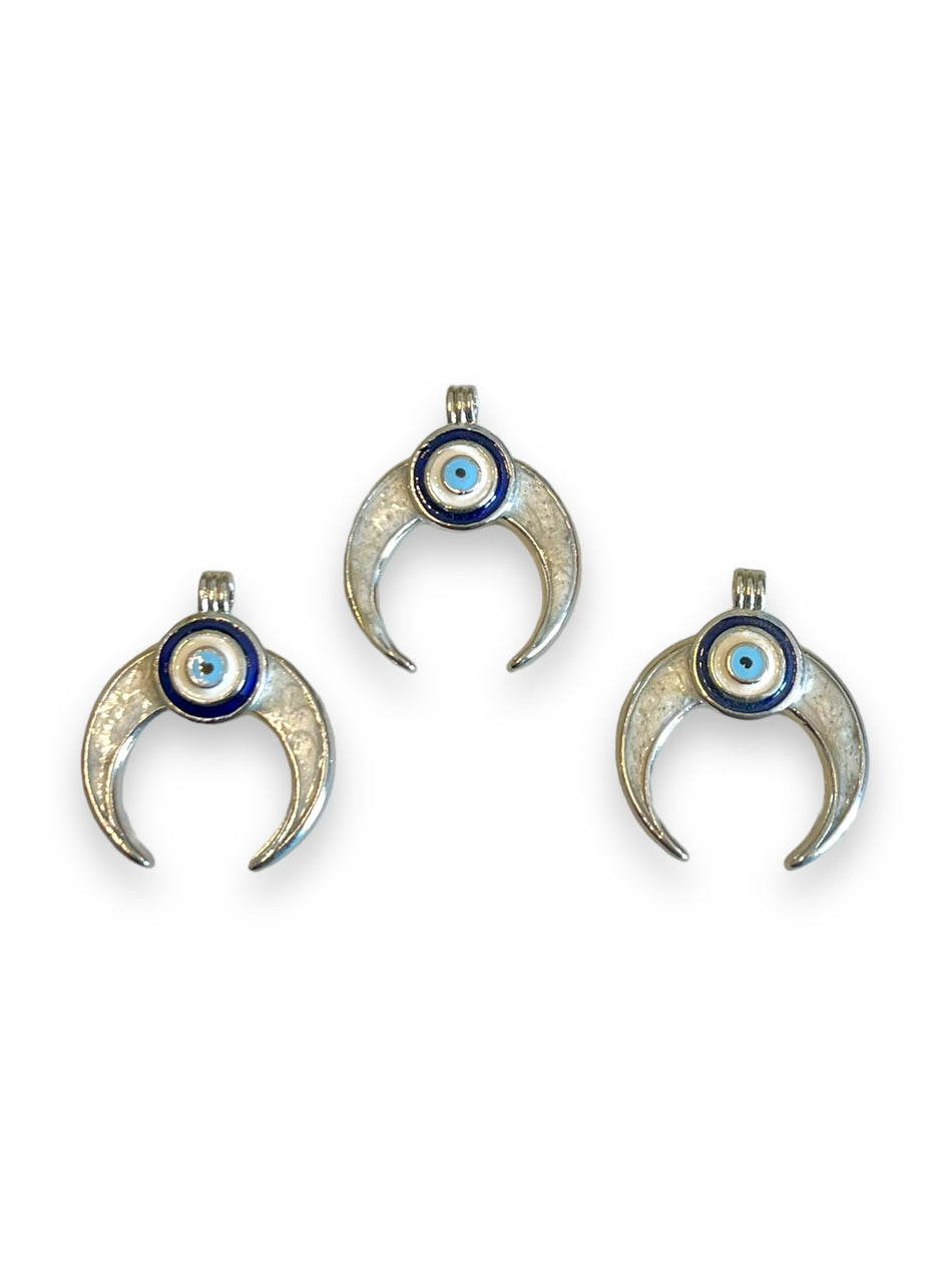 Silver Filled Moon Eye Pendant, 1pc
